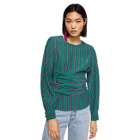 Debenhams  Mango - Green striped Mia long sleeve top