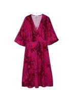 Debenhams  Mango - Pink floral print Full wrap dress