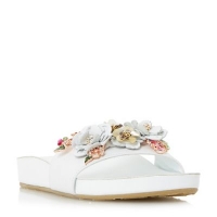 Debenhams  Dune - White Laelia floral embellished slider sandals