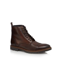 Debenhams  Base London - Brown leather Siege lace up boots