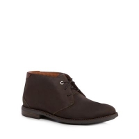 Debenhams  Clarks - Dark brown leather Elott chukka boots