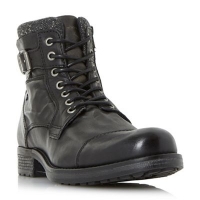 Debenhams  Dune - Black Churchill buckled lace up casual boots