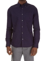 Debenhams  Burton - Purple long sleeve oxford shirt
