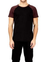 Debenhams  Burton - Raisin and black raglan sleeve t-shirt