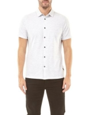 Burton - White short sleeve pique shirt £10.00