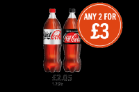 Diet Coke and Coca Cola Zero Sugar £3.00