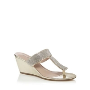 Call It Spring - Gold diamante Reonis high wedge heel T-ba