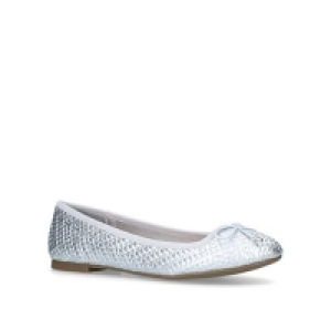 Miss KG - Silver Nellie flat ballerina shoes