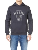 Debenhams  Burton - Navy new York chest print hoodie