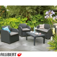 HomeBargains  Allibert: Carolina Graphite Lounge Set