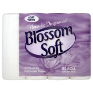 Blossom Soft White Luxury Bathroom Tissue 24 Rolls