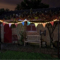 QDStores  Bright Garden Solar Bunting With 10 Flags
