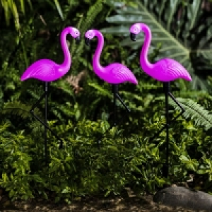 Bright Garden 3 Pack Flamingo Solar Stake Light £7.19