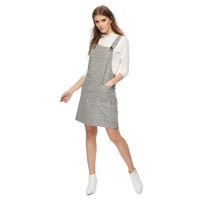 Debenhams  Red Herring - Black and white houndstooth checked mini pinaf