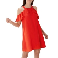 Debenhams  Coast - Red Claire cold shoulder dress