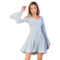 Debenhams  Amalie & Amber - Light grey cold shoulder dress