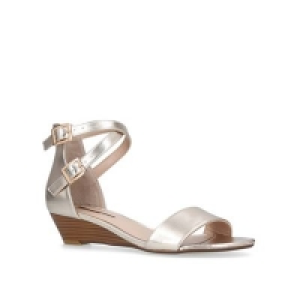 Miss KG - Gold Ruth low heel wedge sandals