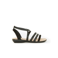 Debenhams  Evans - Extra wide fit black strappy comfort sandals
