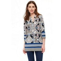 Debenhams  Wallis - Blue paisley shirt top