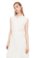 Debenhams  Mango - White Fuyu stripe print dress