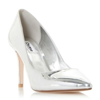 Debenhams  Dune - Silver Aurrora mid heel court shoes