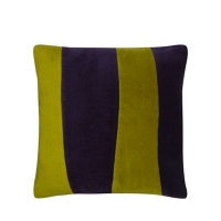 Debenhams  J by Jasper Conran - Navy and green stripe velvet cushion