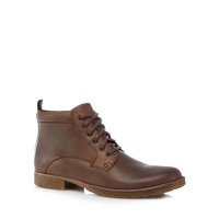 Debenhams  Mantaray - Brown leather lace up boots