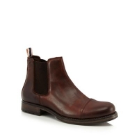 Debenhams  Jack & Jones - Brown leather Greg Chelsea boots