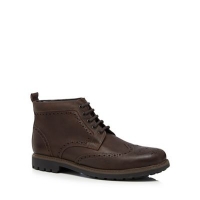 Debenhams  Maine New England - Dark brown Port leather brogue boots