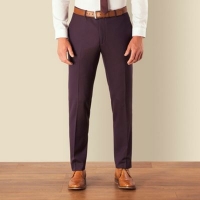 Debenhams  Ben Sherman - Plum tonic plain front super slim camden suit 