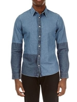 Debenhams  Burton - Blue long sleeve cut and sew shirt
