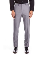Debenhams  Burton - Charcoal slim fit pindot trousers
