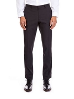Debenhams  Burton - Black skinny fit stretch pinstriped trousers