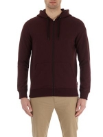 Debenhams  Burton - Burgundy zip-through hoodie