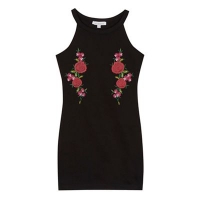Debenhams  bluezoo - Girls black floral embroidered dress