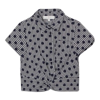 Debenhams  J by Jasper Conran - Girls navy gingham spot print blouse