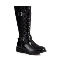 Debenhams  bluezoo - Girls black patent quilted boots