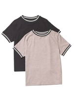 Debenhams  Outfit Kids - 2 pack boys black and pink short sleeve t-shi