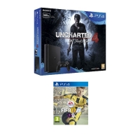 BargainCrazy  Sony PlayStation 4 500GB Black Slim Console With Uncharted 4