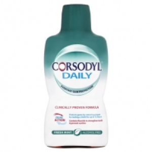 Corsodyl Daily Mouthwash 500ml - Fresh Mint &pound;3.00