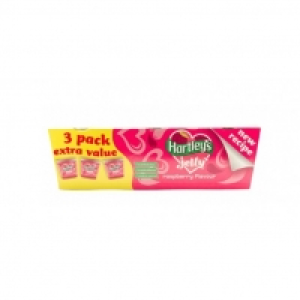 HARTLEYS RASPBERRY JELLY POTS 3 PACK £1.00