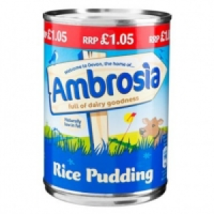 Ambrosia Rice Pudding Tin 400g £1.00
