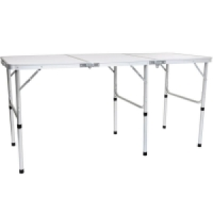 Folding Lightweight Camping Triple Picnic Table L150cm - Whi £49.99