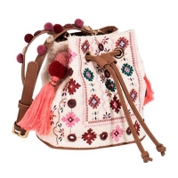 Debenhams  Parfois - Light cream folky rose cross bag