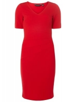 Debenhams  Dorothy Perkins - Red hardware detail sleeves bodycon dress