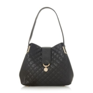 Dune - Black Diamh quilted hobo shoulder bag