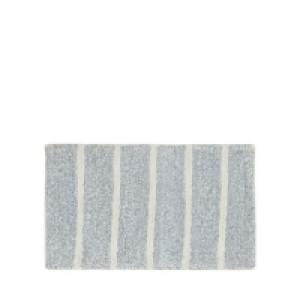 Debenhams  Home Collection - Light blue marl striped bath mat