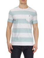 Debenhams  Burton - Mint block striped t-shirt
