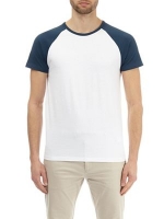 Debenhams  Burton - Atlantic blue and white raglan t-shirt