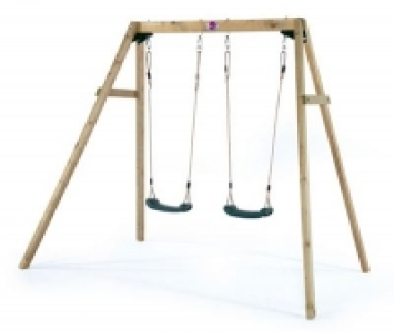 Plum - Wooden double swing set £127.49